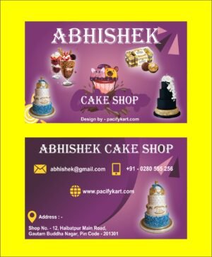 Abhishek Cake Shop Visiting Card