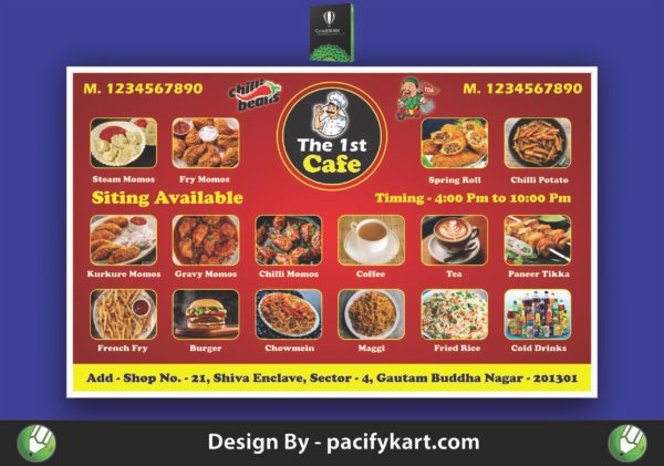 The 1st Cafe Banner 8x5 Feet