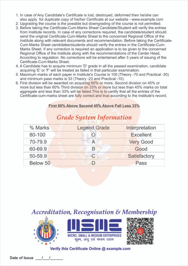 Institute Marksheet Design - Image 2