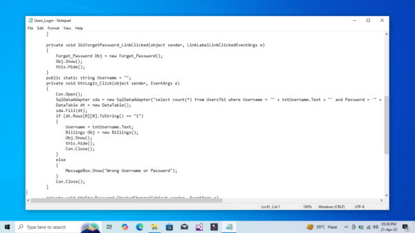 University Canteen Management System Source Code (C#) - Image 2