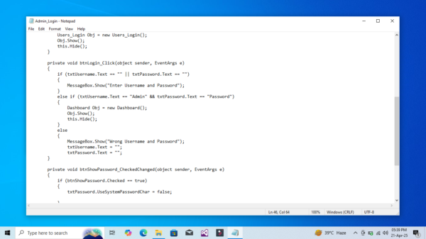 University Canteen Management System Source Code (C#) - Image 3