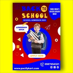 Back To School Admission Poster A4