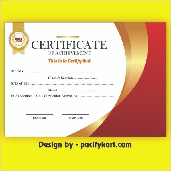Best Award Certificate