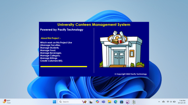 University Canteen Management System Full Project (C#) - Image 2