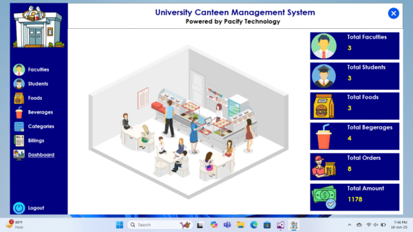 University Canteen Management System Full Project (C#) - Image 3