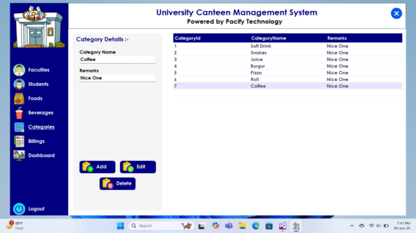 University Canteen Management System Full Project (C#) - Image 8
