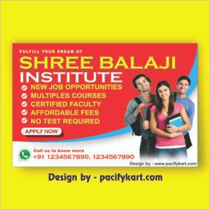 Shree Balaji Institute Banner 6X4 Feet