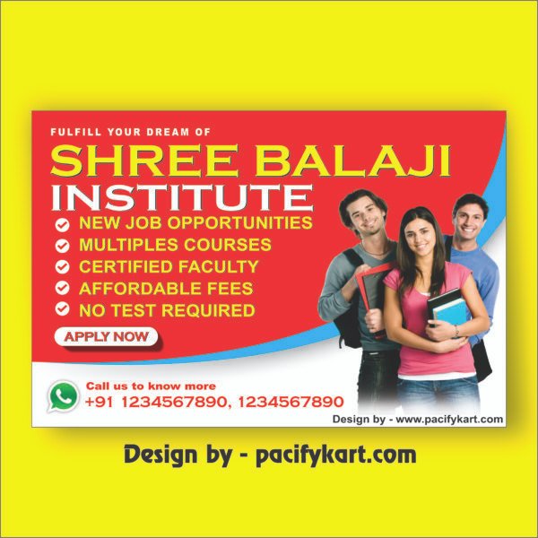 Shree Balaji Institute Banner 6X4 Feet