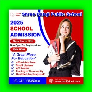 Shree Balaji Public School Admission Banner 2X2 Feet