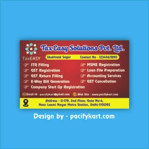 Tax Easy Solutions Visiting Card