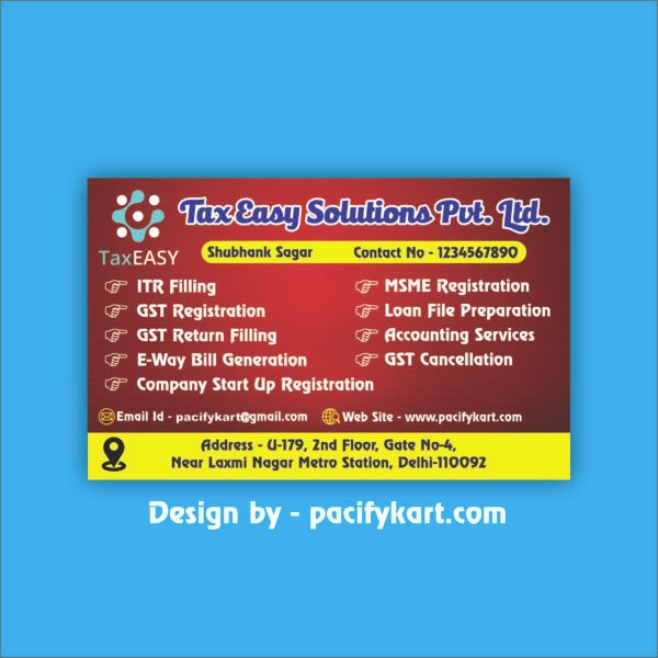 Tax Easy Solutions Visiting Card
