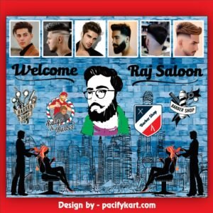 Barber Shop Wallpaper Banner Design 10 X 9 Feet