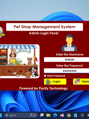 Pet Shop Management System Full Project in C#