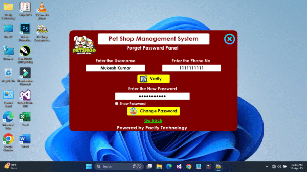 Pet Shop Management System Full Project in C#