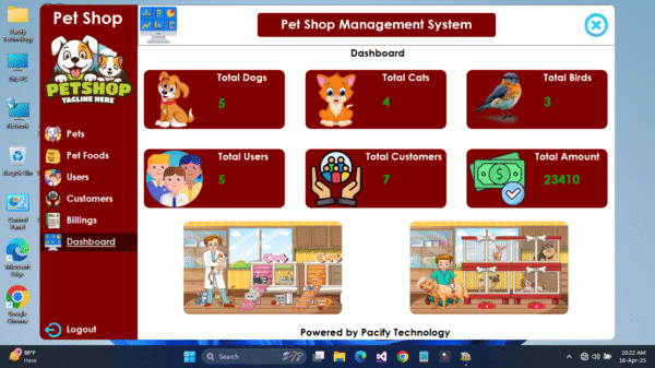 Pet Shop Management System Full Project in C#