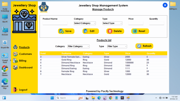 Jewellery Shop Management System Full Project in Vb.net
