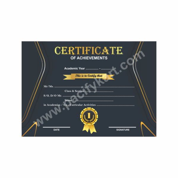 Certificate of Achievement | First Second Third Position Award Certificate Design CDR – PacifyKart