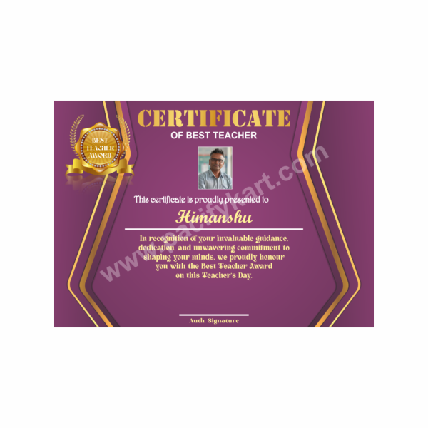 Certificate of Best Teacher Award for Teachers’ Day | Teacher Award Certificate Design CDR – PacifyKart Certificate of Best Teacher Award for Teachers’ Day | Teacher Award Certificate Design CDR – PacifyKart