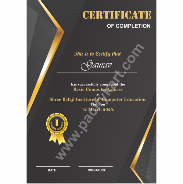 Certificate of Completion for Course | Course Completion Certificate Design CDR – PacifyKart Certificate of Completion for Course | Course Completion Certificate Design CDR – PacifyKart