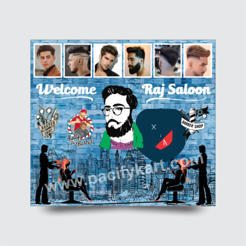 Barber Shop Flex Banner Wallpaper Design 10×9 Feet | Salon Hair Cutting Flex CDR – PacifyKart
