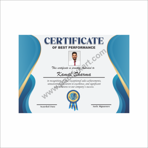 Certificate of Best Performance for Sales Achievement | Best Sales Award Certificate Design – PacifyKart