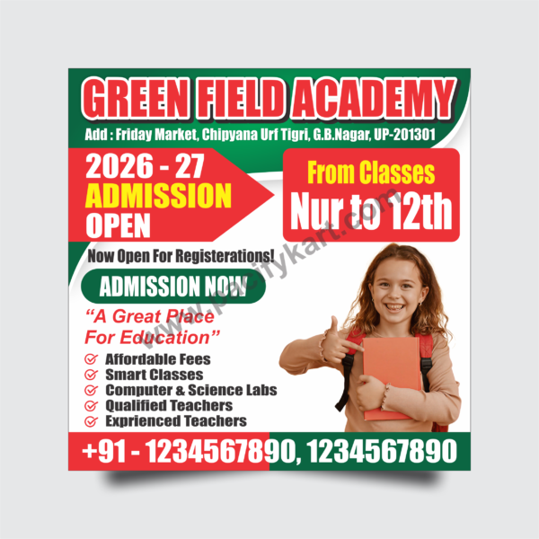 New Admission Open School Banner Design CDR 2018 4×4 Feet | Free Editable School Banner – PacifyKart